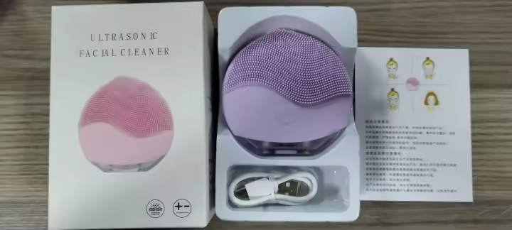 Cepillo De Limpieza Facial Eléctrico De Silicona Con Masaje Profundo a Alta Frecuencia Impermeable Cuidado De La Piel Recargable Por USB - 1