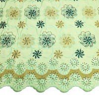 Tela De Encaje Africano De Algodón Para Mujer 5 Yardas Ideal Para Vestidos De Boda Y Fiestas Costura Y Bordado - details 14