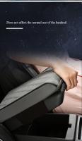 Almohadilla De Reposabrazos De Cuero PU Con Bordado De Onda Para Coche Protector De Consola Central Cubierta De Caja De Almacenamiento Funda De Muelle Para Automóvil - details 2