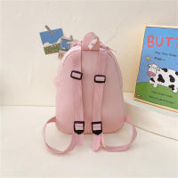 Mochila Personalizada Kawaii Con Orejas De Conejo Y Colgante De Oso Peluche Para Niñas Escolar Con Cierre De Cremallera Material Nylon Y Poliéster - details 25
