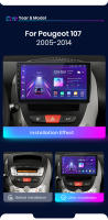 Junsun Android 13 Radio de Coche Estéreo para Peugeot 107 Toyota Aygo Citroen C1 2005 2006 2007 2008-2014  Radio Automotriz con CarPlay Inalámbrico Integrado para Apple y Android Auto Pantalla Táctil Automotriz Unidad Principal de Coche con Navegación GPS - details 3