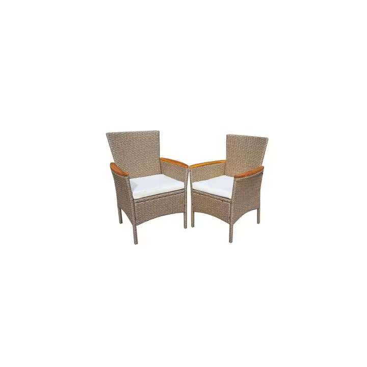 JUEGO DE 2 SILLONES JARDIN MOD. TAHITI DE RATAN SINTATICO  - DE SUINPLAS DECORACIONES - 1