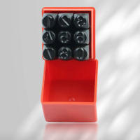 Juego De 9 Piezas De Estampadores Numéricos Metálicos Para Impresión En Metal Plástico Madera Y Cuero Números Digitales 0-8 - details 0