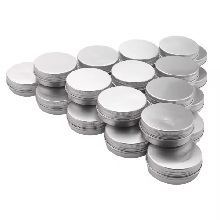 Lata de aluminio grande para maquillaje, bote vacío de gran capacidad para cosméticos, velas, botes de especias, producto para el cabello, lata dulce, 25 - 15ml - 1