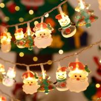 Cadena De Luces Navideñas Con Santa Claus Y Payaso De Navidad LED Operadas Por Batería Decoración Para Fiesta Y Año Nuevo - details 3