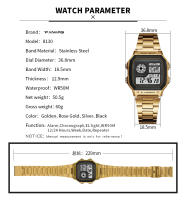 Reloj Deportivo Militar Para Hombre Acero Inoxidable 5BAR Impermeable Pantalla Digital Relogio Masculino Con Alarma Y Calendario - details 9