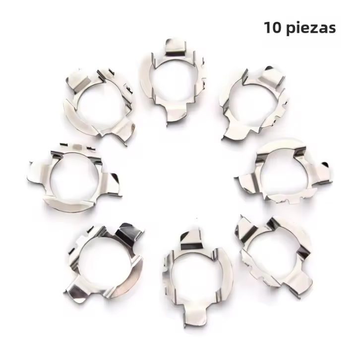 10Pcs Adaptador H7 Para Faros De Coche Soporte De Bombilla LED Material De Acero Inoxidable Resistente a Altas Temperaturas Base Para Lámparas D101 - 1