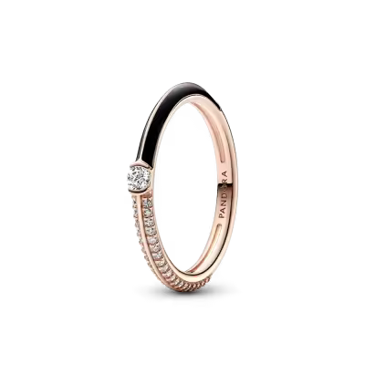 Anillo Pandora ME rosa Dual Negro & Pavé 182528C01 - 1