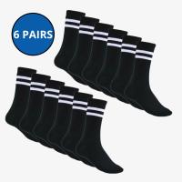 MULU - Pack 6 Pares Calcetines de Algodón Altos de Canalé con Rayas para Hombre - SIN COSTURA - Calcetines de Moda Juvenil - Tallas 35-40 y 40-46 - Calcetines de Alta Calidad 98% Algodón - details 4