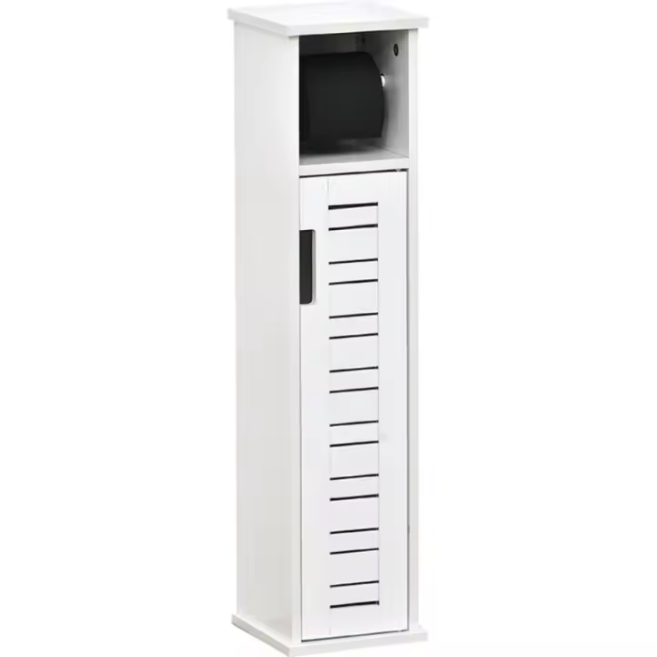 STARLEY-MUEBLE DE  Baño RESERVA Y PORTAROLLOS PAPEL 1 PUERTA + 1 ESTANTERIA INTERIOR PICAPORTE METAL – CEBU18X18X75 - 1