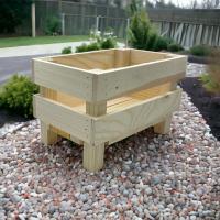 MINOKUA - Caja de Madera Maciza de Pino con Patas 25x18x17cm | Jardinera y Huerto Ecológico - details 5