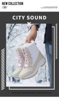 Botas De Invierno Para Mujer Botas De Nieve Impermeables Antideslizantes Con Plataforma Chunky Abrigadas Zapatos De Mujer Tallas Grandes Casual - details 8
