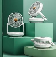 Ventilador de Mesa, Oscilación Automática de 120°, Iluminación LED, Ventilador Silencioso USB, Adecuado para el Hogar, Oficina, Dormitorio - details 0