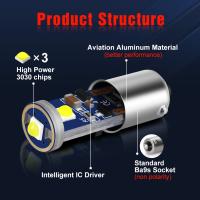 2Pcs BA9S LED Bombilla T4W Canbus Luz Interior De Coche Lámpara De Matrícula Lectura Doméstica 12V Blanco Rojo Amarillo Azul - details 1