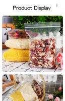 Paquete De 100 Bolsas De Plástico Reciclables Con Cierre De Ziplock Transparentes Para Almacenamiento De Alimentos Tamaño Variado Eco-amigables - details 9