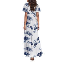 Vestido Largo Elegante Con Cuello En V Para Mujer Traje De Boda De Noche Fiesta Vestido De Fiesta Manga Corta Adecuado Para Primavera Verano Otoño - details 31