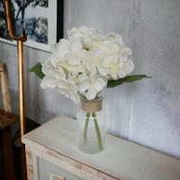 8around - Centro Mesa, Flores Decorativas Artificiales. Jarrón Decorativo Moderno con Flores de Hortensias Artificiales - Planta Artificial Decorativa - Ramo de Flores Artificiales con Jarrón - Florero Decorativo - details 1