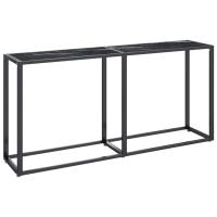 Vidaxl Mesa Consola Vidrio 160x35x75,5 Cm Transparente, Negro, Mármol Blanco y Más - details 0