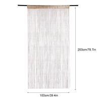 Cord Curtains Door Mosquito Curtain, Elegant Divider Tassel Curtain for Home Decor, Divider Curtain for Doors and Windows(100x200cm) - details 1