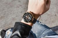 Reloj De Pulsera Deportivo Multifuncional Para Hombre BENYAR 2023 Cronógrafo De Cuarzo Resistente Al Agua 30M Con Manos Luminosas Y Calendario Completo Material De Correa De Cuero - details 2