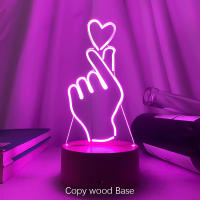 Lámpara Nocturna LED 3D Para Niños Luz De Noche Creativa Para Mesa Lámpara De Cama Romántica Decoración De Hogar Regalo Para Niña - details 7