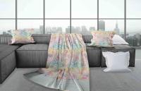 Manterol - Foulard multiusos 100% algodón multicolor con fundas de cojín. Sirve de cubrecama, cubre sofá, mantel o cortina. - details 0