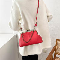 Bolso De Hombro Pequeño Para Mujer Elegante De PU Cuero Suave Lujo Diseñador Clip Clutch Retro Bolso De Mano Y Cruzado Con Cierre De Cremallera - details 10