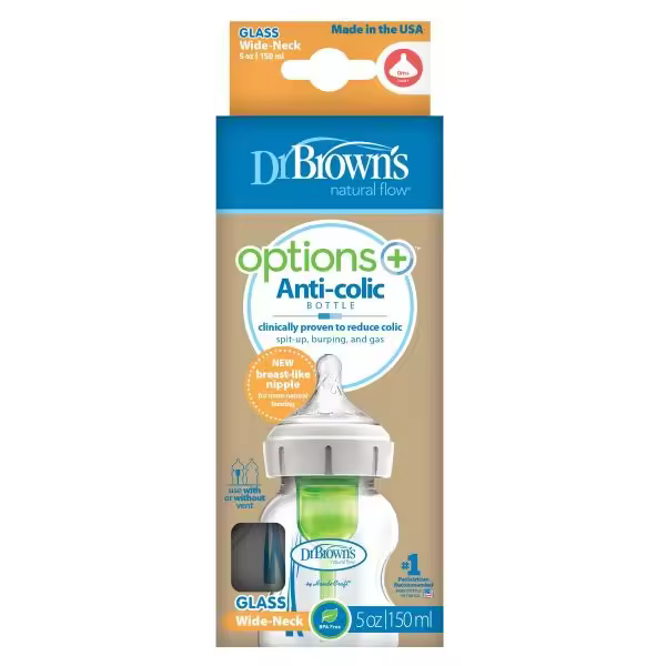 Dr. Brown'S Biberon Boca Ancha 150 Ml Pp Cristal Options+ - 1