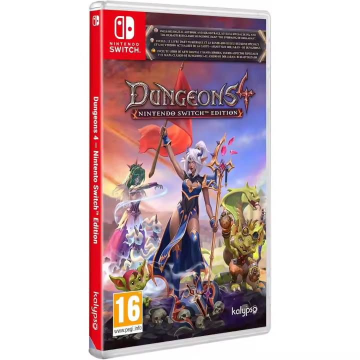 DUNGEONS 4 DELUXE EDITION SWITCH PAL ESPAÑA NUEVO FISICO ESPAÑOL PRECINTADO - Videotec - 1