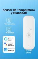 Sensor De Temperatura Y Humedad WiFi Tuya Con Monitorización Remota Por App Compatible Con Alexa Y Google Assistant Para Hogar Inteligente - details 0