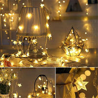 Cadena De Luces Navideñas 40LEDs 6M Para Decoración Exterior Árbol De Navidad Casa Ventana Iluminación De Fiestas Estrella - details 5