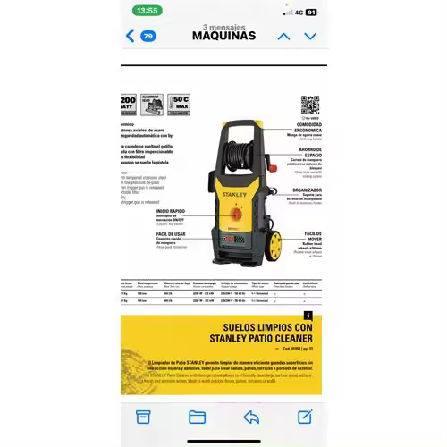 Hidrolimpiadora STANLEY 150 bares SPW22E - 1