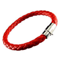 Pulsera De Cuero Para Hombres Y Mujeres Diseño Sencillo Con Botón De Acero Inoxidable Multicolor Regalo De Día De San Valentín Joyería Para Muñeca - details 7