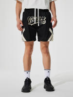 Shorts De Baloncesto De Malla Moda Con Toalla De Sudor Y Bolsillos Lateral Transpirables Para Entrenamiento Y Correr - details 12
