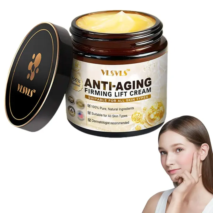 Crema reafirmante antiedad VLSVLS, crema reafirmante avanzada para la piel, crema antiedad VLSVLS, restaura la elasticidad de la piel para todo tipo de piel (3 frascos) - 1