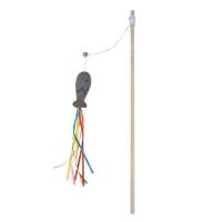 Juguete Interactivo Para Gatos Fashion Cat Wand Toy Palillo De Madera Natural Telescopio Elástico Para Gatos Internos Juguete De Moler Dientes - details 13