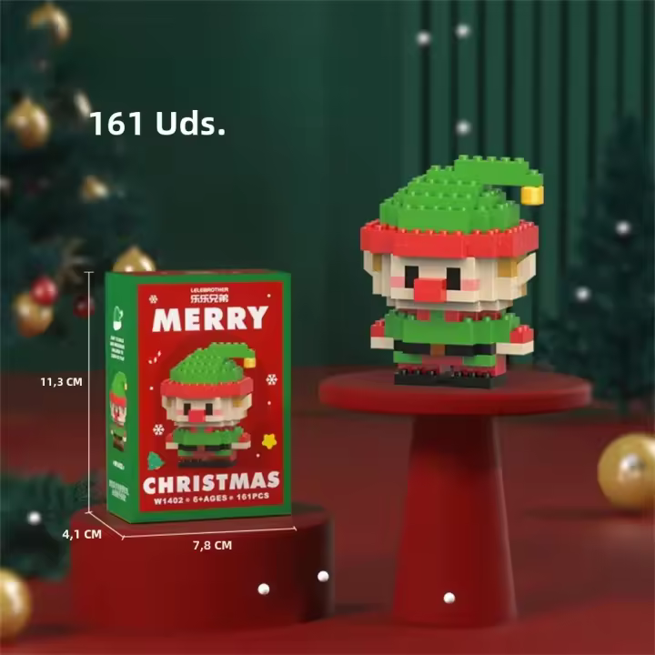 Bloques De Construcción Micro Merry Christmas Holiday Regalo Con Variedad De Juegos De Rompecabezas Adecuado Para Niños Y Niñas - 1