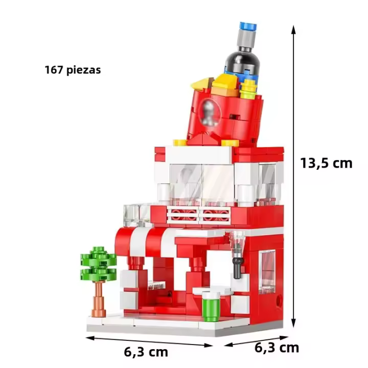 Kit De Bloques De Construcción DIY Para Niñas Modelo De Casa Y Callejón Playa Clásica De Película Juguetes Educativos Para Niños Edad 6-12 - 1
