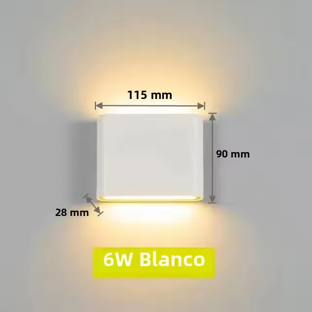 Lámpara De Pared LED Impermeable 12W Moderna Aluminio Luz De Jardín Puerta De Porche Decorativa IP65 110V 220V - 1