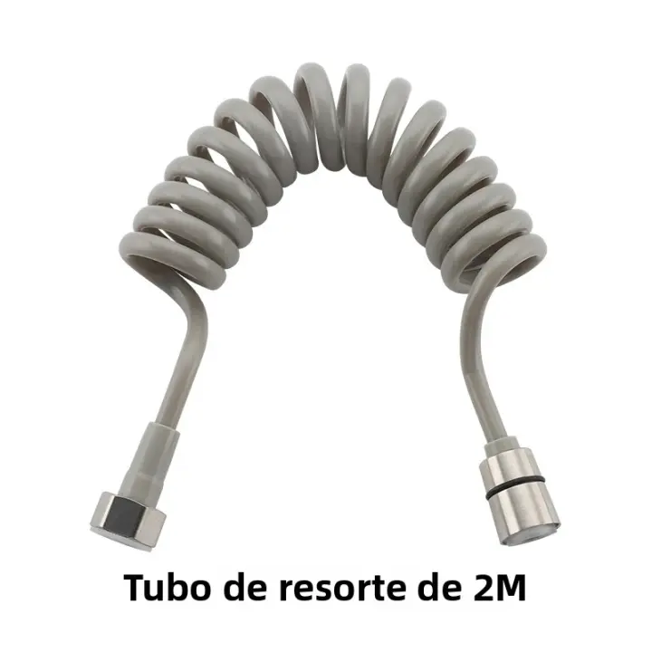 Cabo De Ducha Flexible De Acero Inoxidable Conector De Tubo De Resorte Universal Accesorio De Bidé Para Extensión Y Riega Mano - 1