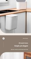 Cesta De Papel Ecológica Con Tapón De Doble Acción Y Asa De Silicona Montada En La Pared Para Almacenamiento Doméstico - details 4