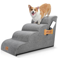 Nobleza - Escalera para Perros, Escaleras Rampa para Perros Mascotas de Espuma de 3 Escalones con Rodillo para Pelusa, Escalera para Cama de Perros Pequeños Perros y Gatos Subir a la Cama - details 1