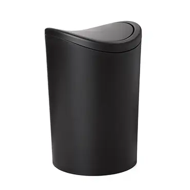 CUBO BAÑO BASCULANTE STANDARD 6L NEGRO - 1