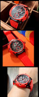 Reloj Deportivo MEGIR Para Hombres En Color Naranja Resistente Al Agua Con Cuarzo Luminoso Cronógrafo De Correa De Silicona Estilo Fashion - details 10