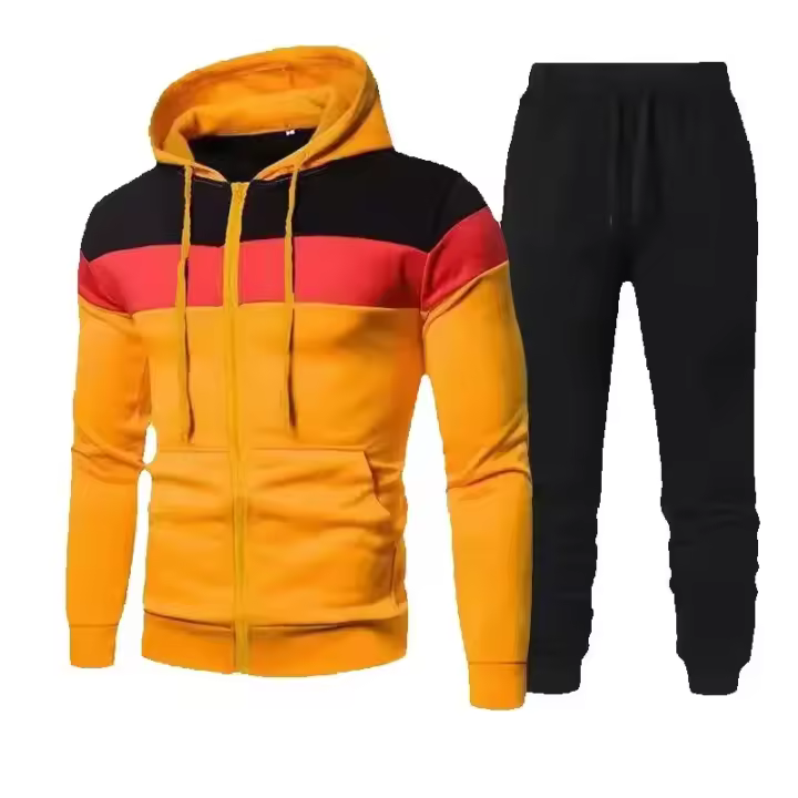 Nuevo Conjunto Deportivo Para Hombre Primavera Otoño Traje De Correr Estilo Hip Hop Conjunto Casual Con Chaqueta Y Pantalones 2 Piezas Material COTTON Y POLYESTER - 1