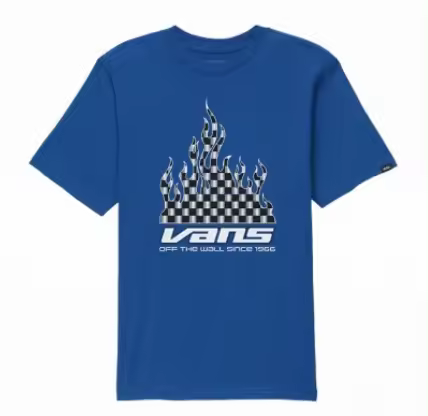 Camisetas Vans modelo Reflective Checkerboard Flame Ss en color Azul - 1