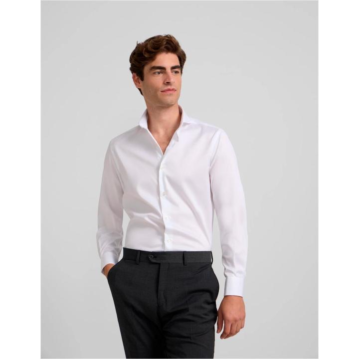Camisa Silbon Vestir Blanca con Puño Simple | Estilo Formal SILBON