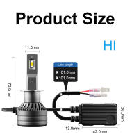 Lámparas De Faro LED Super Potentes ZTZPIE 6000K 300W Canbus EMC Para Coche Bombilla Antiniebla Universal 2pcs H1 H7 H4 H11 9005 9006 HB3 HB4 - details 8