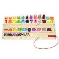 Juguete De Viaje De Madera Montessori Con Sorteo De Formas Y Conteo De Colores Y Números Para Niños De 3-6 Años Juego De Lógica Y Motricidad Finas - details 1