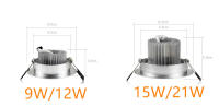 Spot LED Recorrido SOPT 9W 12W 15W 21W AC220V Luz De Techo LED Dimmer Spot LED Para Vestíbulo Material De Aluminio Certificación CCC CE ROHS Garantía De 2 Años - details 0